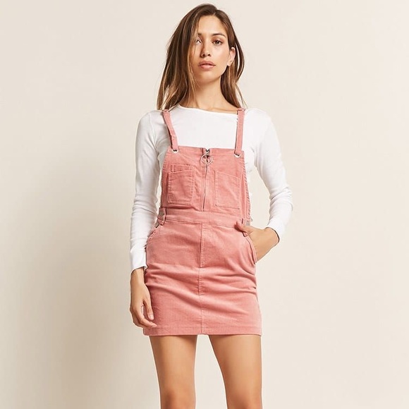 pink overall dress